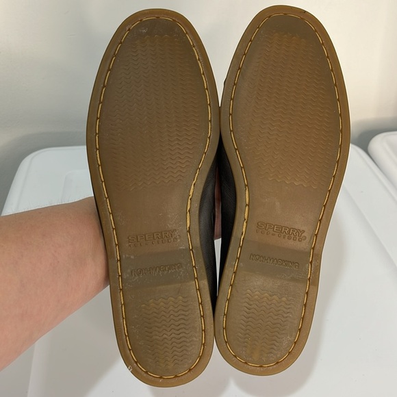 Sperry Women's Leather Penny Loafers Charcoal Black Size 8 Top Sider Preppy Lux - Picture 14 of 15